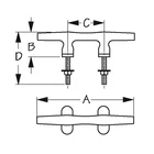 Sea Dog 44204 Chrome Zinc Cleat With 1/4 New. Price: $15.49.