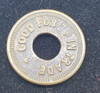 Vintage Brass Western Canada Novelty Good For Cents Trade Donut Token 31552. Price: $18.09.