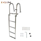 Pontoon Boat Ladder 4 Step Foldable Stainless Steel Marine Yacht W/ Pedal New. Price: $125.31.