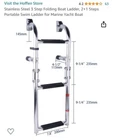 The Hoffen Store Stainless Steel Folding Boat Ladder Stern New. Price: $39.00.