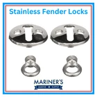 Pack Of 2 Polished Stainless Steel Locks For Boats - Add Fenders Anywhere New. Price: $26.95.
