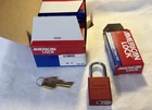 American A1106KARED Keyed Alike Padlocks, Aluminum, Steel Pack New. Price: $43.99.