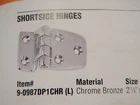 Shortside Chrome Bronze Pair 0987DP1CHR Perko Marine Boat Hardware New. Price: $90.20.