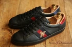 Gucci Ace Bee Gg Black Leather Fold Down Shoes Trainers Men's Uk 8.5 Us 9.5 Pre-owned. Price: $357.53.