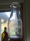 Culver,ind Cloverleaf Dairy Pint Slug Plate Emb Milk Bottle Used. Price: $32.00.