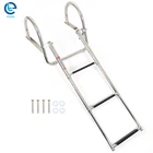 New 3 Steps Boat Ladder Stainless Steel Telescoping Folding Dock. Price: $70.57.