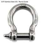 Heyous 5/8'' Bow Anchor Shackle Ring Stainless Steel 316 Marine Grade New. Price: $15.29.