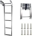 4 Step Boat Ladder Stainless Steel Under Platform Pontoon Boarding Telescoping New. Price: $82.39.