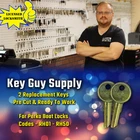 RH01-RH50. Pair Of Keys For Perko Boats Locks. Cut To Code. Licensed Locksmith. New. Price: $12.99.