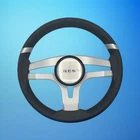 Badia Steering Wheel Brushed Aluminum Spokes Crest New. Price: $135.35.