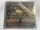 Chris Craft Hull Plate Oem New Unstamped Antique Vintage Classic Wood Boat Part. Price: $325.00.
