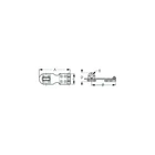 222120-1 Sea-dog Safety Hasp, A:3", B:2-5/16", C:1", D: 3/4", E: 3/8" New. Price: $17.66.