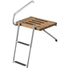 Whitecap Teak Swim Platform, 18" With 2-STEP Telescoping Ladder New. Price: $323.33.