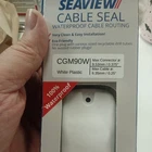 Seaview Horizontal (90 Degree) Gland Single Cable, White Plastic New. Price: $40.00.