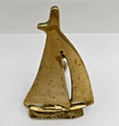 Sailboat Nautical Brass Penco Industries Vtg Nice Patina 4" X 6" Door Knocker. Price: $35.00.