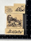 Stampin Up Grand Cornucopia Wood Mounted Rubber Stamps Scrapbooking Used. Price: $19.99.