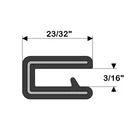 Taco Marine 250' White Flex Trim 3/16" Opening 5/8" V30-1375W250 New. Price: $474.95.