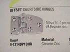 Shortside Offset Chrome Zinc Pair 1214DP1CHR Perko Marine Boat New. Price: $24.95.