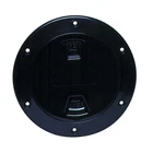 Beckson 4" Smooth Center Screw-out Deck Plate Black Marine Inc DP40-B New. Price: $24.19.