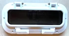 Jim Black Portlight Window ( Hatch ) W/screen 12.25"X5.5" Cut-out 3.5"X10" White New. Price: $143.65.