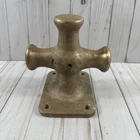Vintage Marine Mooring Bollard Brass Cleat, Post, 4.5" X 6" Base Used. Price: $450.00.