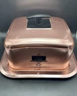 Vintage West Bend Pink Copper Aluminum Locking Latch Square Cake Carrier Unspecified. Price: $24.99.