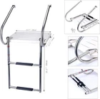 New 2 Step Telescoping Boat Ladder Stainless Steel With Platform Handrails. Price: $119.99.