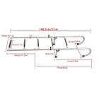 (2 STEP+3 Stainless Steel Folding Ladder Telescoping 400 Lb. Limit Usa New. Price: $88.23.