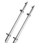Taco 18' Deluxe Outrigger Poles W/rollers Silver/silver (OT-0318HD-VEL) New. Price: $1326.00.