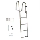 4 Step Pontoon Boat Ladder Foldable Stainless Steel Marine Yacht New. Price: $125.83.