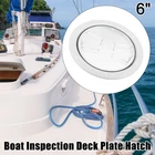 6" Marine Boat Hatch Inspection Deck Plate Non-slip White W/ Fan-shaped Groove New. Price: $18.99.