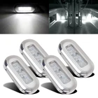 4X White Led Marine Boat Yacht Stainless Steel Oblong Courtesy Light Stair Deck New. Price: $17.99.