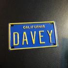 Davey Mini License Plate Personalized Name California Novelty Gift Kids Bike Used. Price: $7.15.