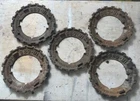 (qty 1) Antique Burch Plow Works Evansville Ind. 983-MI Seed Plate Medium 7.25" Used. Price: $40.00.
