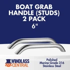 Boat Grab Handle 6" 2-PACK Marine Grade 316 Stainless Steel Studs New. Price: $253.31.