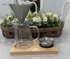 Aquach Pour Over Coffee Maker Set With Extra Large Dripper, 28 Clear Used. Price: $15.00.