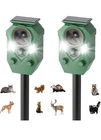 2-PACK Solar Powered Ultrasonic Animal Repeller, Outdoor Waterproof Deer 2PCS New. Price: $19.00.