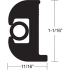Taco Flex Vinyl Rub Rail Kit W/black Insert 50' 1-1/16" V11-0809BBK New. Price: $290.30.