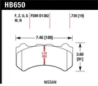 Hawk Hp Plus Brake Pads Front For Nissan Gt-r Gtr VR38DETT 09-16 HB650N.730 New. Price: $315.89.