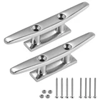 Boat Cleat 8 Inch 316 Stainless Steel Open Base - Marine Mooring Accessory. Price: $31.91.