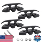4 Pcs 5" Folding Flip-up Dock Cleat, Marine Nylon, Black, W/ M6 Screws. Price: $29.15.