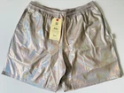 Advisory Board Crystals Liquid Metal Foil Shorts Silver Nwt Rare Japan Fabric New. Price: $139.99.