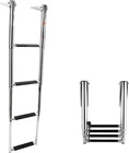 Amarine Made 4 Step Stainless Steel Telescoping Boat Folding Ladder Swim New. Price: $59.99.