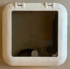 Jim Black Portlight Window ( Hatch ) W/screen 12"X12" CUT-OUT9.5"X9.5" Blemished New. Price: $35.70.
