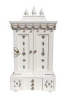 Handcrafted White Wooden Pooja Mandir For Home - Large Hindu Temple With Doors New. Price: $391.00.
