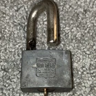 American Steel Padlock, Keyed Different 5-PIN Keyway, Key, 5/16" VE367 Used. Price: $39.00.
