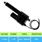12V Industrial Linear Actuator (1"-40" Stroke, 850-2000 Lbs Force) PA-17 Model New. Price: $363.29.