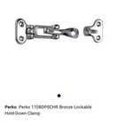 Perko Chrome Plated Bronze Lockable Hold Down Clamp 1108DPCHR New. Price: $37.99.