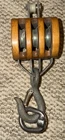 Campbell 7208436 3003AF 4" Triple Wood Shell Block With Loose Hook (3/8" Rope) Used. Price: $109.99.