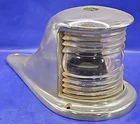 Vtg Perko Chromed Brass Boat Bow Teardrop Light Lg 11" Clear Glass Lens Used. Price: $99.99.